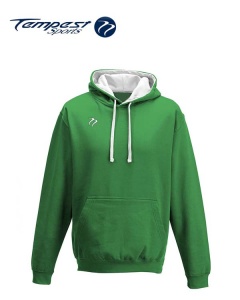 Tempest Lightweight Green White Hooded Sweatshirt